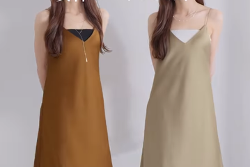 【ユニクロ】深みカラーのとろみワンピ。秋まで映えるキレイめサテンは今が買い【40代の毎日コーデ】 画像