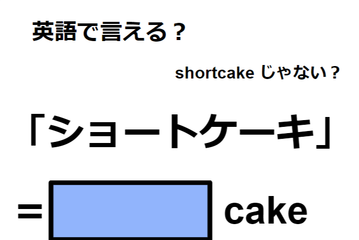 英語で「ショートケーキ」は何て言う？ 画像