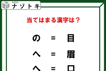 クイズです！「の＝目、へ＝眉。では、もは？」見たことがあるはず！【難易度LV3.・中辛】 画像