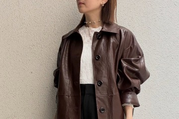 レザージャケットを軽やかに着こなす！異素材MIXで魅せる大人の上品カジュアル【40代の毎日コーデ】 画像