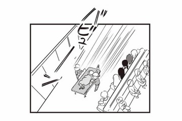 妊婦を乗せたストレッチャーが運び込まれる。病院内を駆ける医療スタッフ【16歳の母 #５】 画像