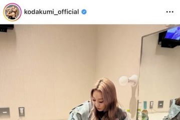 倖田來未、美太ももチラリのオーバーTシャツコーデに反響「美人」「可愛すぎるって」 画像