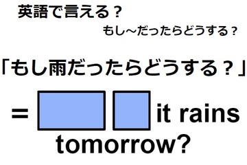 英語で「もし雨だったらどうする？」は何て言う？ 画像