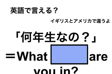英語で「何年生なの？」は何て言う？ 画像