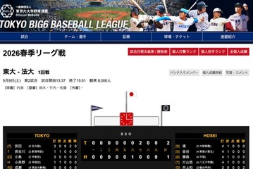 【東京六大学野球】東大2連勝で9年ぶり勝ち点…渋幕・新潟明訓出身選手が本塁打 画像