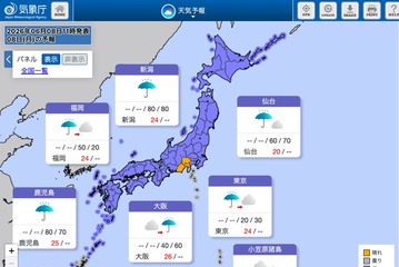 関東甲信・東海で梅雨入り…昨年より半月以上遅く 画像