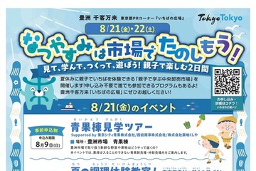 【夏休み2026】豊洲千客万来「親子で学ぶ中央卸売市場」8/21-22 画像