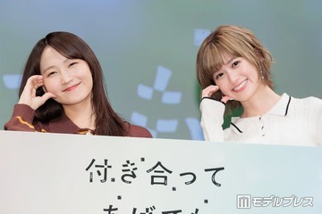 鞘師里保、初のキスシーン振り返る「想像自体なかなか…」小西桜子は「何回したかわからない」人気ガールズラブ作品が実写化【付き合ってあげてもいいかな】 画像