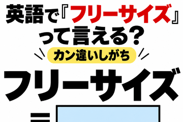 英語で「フリーサイズ」って言える？カン違いしがち 画像