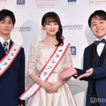 「MISS OF MISS CAMPUS QUEEN CONTEST 2023 supported by リゼクリニック」「MR OF MR CAMPUS CONTEST 2023 supported by メンズリゼ」囲み取材に応じた佐々木崇仁さん、宮本李菜さん、井上裕介 （C）モデルプレス