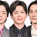 映画『ミステリと言う勿れ』初日舞台挨拶に出席した菅田将暉、松下洸平、町田啓太（C）モデルプレス