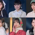 （左から時計回りに）梅澤美波、遠藤さくら、与田祐希、金村美玖、小坂菜緒、佐々木久美（C）モデルプレス