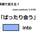 英語で「ばったり会う」はなんて言う？