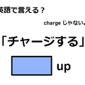 英語で「チャージする」はなんて言う？ 画像