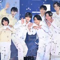 「年下彼氏2」ステージの様子／（前列左から）元重瑛翔、岡野すこやか、大西風雅、當間琉巧、伊藤篤志、角紳太郎（後列左から）吉川太郎、浦陸斗、渡邉大我、森ケイン（C）モデルプレス