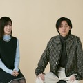 囲み取材に応じた山下美月、永瀬廉（C）カンテレ・フジテレビ