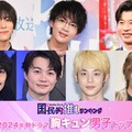 モデルプレス読者が選ぶ“24年秋ドラマ版・胸キュン男子”トップ10にランクインした（左上から時計回りに）山下幸輝、松下洸平、田中圭、上村謙信、小林虎之介、神木隆之介、斎藤工（C）モデルプレス
