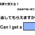 英語で「返金してもらえますか？」はなんて言う？ 画像