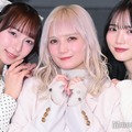 モデルプレスのインタビューに応じた塩川莉世／SWEET STEADY、宮野静／CANDY TUNE、真鍋凪咲／CUTIE STREET（C）モデルプレス