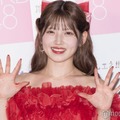 「AKB48 20th Year 春コンサート 2025 村山彩希 卒業コンサート 〜りんごの花が咲く頃に〜」の囲み取材に出席した村山彩希（C）モデルプレス
