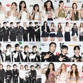 （左から時計回りに）バン・ジミン、QWER、KiiiKiii、ME:I、HIGHLIGHT、ODD YOUTH、CRAVITY、TWS、ZEROBASEONEME:I（C）モデルプレス