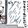 雨風強い日に愛犬。濡らさないように、そっと包み込むのはナゼ？【パンダと犬 ＃26】