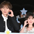 「隣のステラ」完成披露舞台挨拶に出席した八木勇征、福本莉子（C）モデルプレス