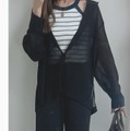 真似したい！涼感と品格を備えた全身【ユニクロ】のレイヤードコーデ【40代の毎日コーデ】 画像
