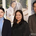 NHK連続テレビ小説「ばけばけ」第1週試写会見に出席した高石あかり、池脇千鶴、岡部たかし（C）モデルプレス