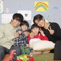 白洲迅、櫻、棚橋乃望、松島聡「パパと親父のウチご飯」（C）テレビ朝日