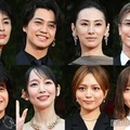 「第38回東京国際映画祭」レッドカーペットに登場した（上段左上から時計回り）草川拓弥、高橋海人、北川景子、岩田剛典、齊藤京子、川口春奈、吉岡里帆、佐野晶哉（C）モデルプレス