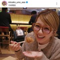 宇野実彩子、たこ焼きを堪能する笑顔SHOTに反響「可愛すぎる」「ママに見えないくらい綺麗」