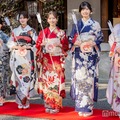 乃木神社で成人式を行った瀬戸口心月、奥田いろは、菅原咲月、五百城茉央、愛宕心響（C）モデルプレス
