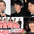 （上段左から）鈴木京香、福山雅治、大泉洋（下段左から）（ 左写真／後列左より）フォンチー、佐野勇斗、小手伸也、中条あやみ、賀来賢人、石田ゆり子、松木彩監督（前列左より）生見愛瑠、高杉真宙、江口洋介、鈴木亮平、菜々緒、宮澤エマ（右写真）杉咲花（C）モデルプレス