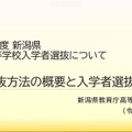 「選抜方法の概要と入学者選抜の日程（11分28秒）」