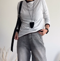今っぽく着こなせる【ユニクロ】シアーＴ。２色を重ねたこなれ感たっぷりの大人のレイヤードスタイル【40代の毎日コーデ】