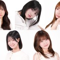 「ミス慶應コンテスト2026」ファイナリスト／上段左から：キム イェリムさん、篠川桃音さん、小林楓さん／下段左から：岡本もあさん、荒井莉紗子さん（提供画像）
