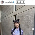 “日本一強いアナ”堀江聖夏、現在と幼少期の比較動画公開 全力の瓦割りに「チャイナドレスで割ってるのすごい」「元気が出る動画」 画像