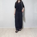 【ユニクロ】黒シアーカーデで細見えと涼しさを実現。黒でまとめた夏のきれいめリラックス【40代の毎日コーデ】