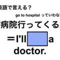 英語で「病院行ってくる」は何て言う？ 画像