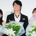 映画『あの星が降る丘で、君とまた出会いたい。』公開記念舞台挨拶に出席した出口夏希、福山雅治、福原遥（C）モデルプレス