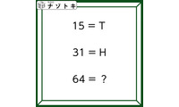 クイズです！「１５＝T、３１＝H、６４＝？」アルファベットと数字が意味するのは？【難易度LV３.・中辛】 画像