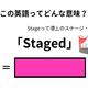 この英語ってどんな意味？「Staged」 画像