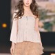 藤田ニコル、美デコルテ際立つビスチェ姿 ヌーディーカラーのワントーンコーデ【GirlsAward 2025SS】 画像