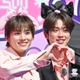 JO1川西拓実＆河野純喜、“メロクロ”コーデで登場 プライベートでの「お忍び純拓デート」実現願う 画像