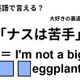 英語で「ナスは苦手」は何て言う？ 画像