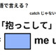 英語で「抱っこして」は何て言う？ 画像