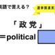 英語で「政党」は何て言う？ 画像