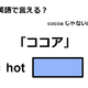 英語で「ココア」は何て言う？ 画像