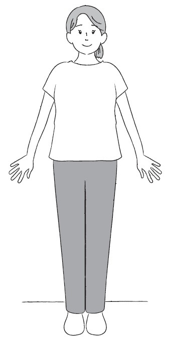 30秒もも上げ （1）「立つ」